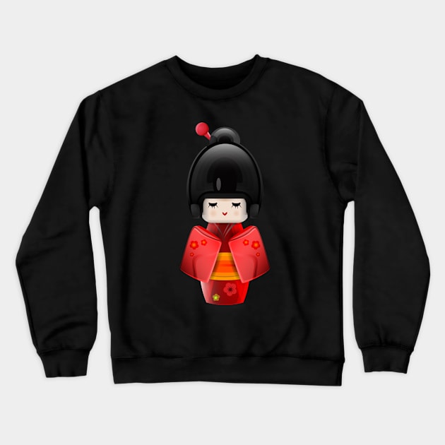 Kokeshi in Red Crewneck Sweatshirt by Rabassa